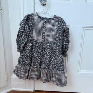 Little Cotton Clothes Corduroy Floral Dress - 4/5
